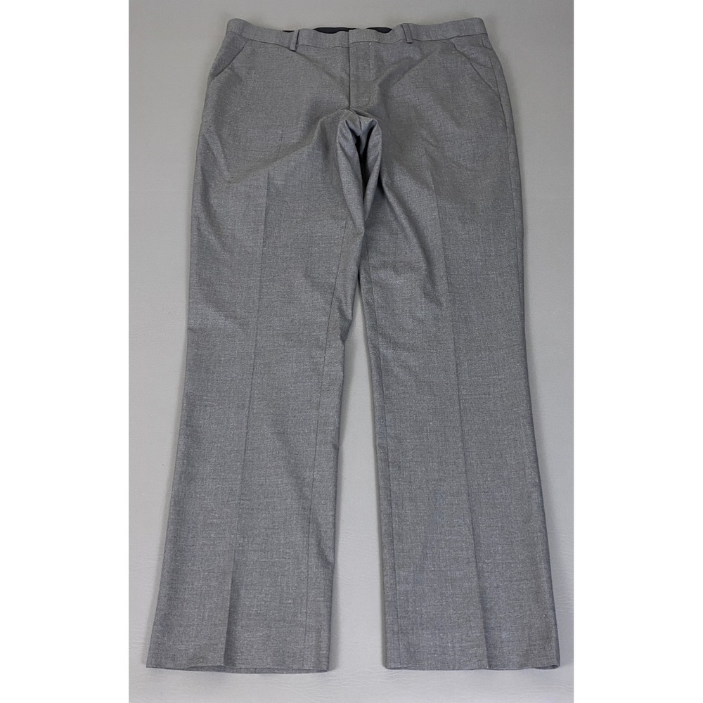 ASOS Dress Pants Men's Size 36x32 Mens Gray Flat Front Straight Leg Trousers